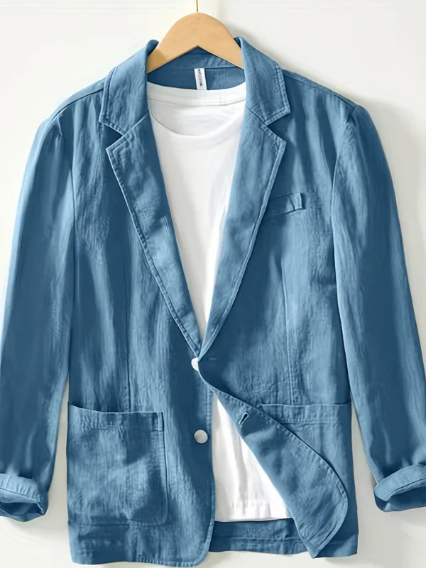 Summer Slim Fit Linen Suit For Men’s Casual Beach Fashion And Formal Wear - Image 4