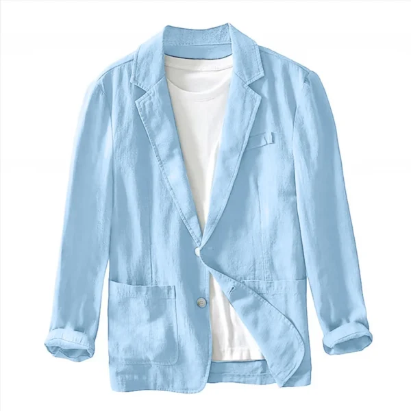 Summer Slim Fit Linen Suit For Men’s Casual Beach Fashion And Formal Wear