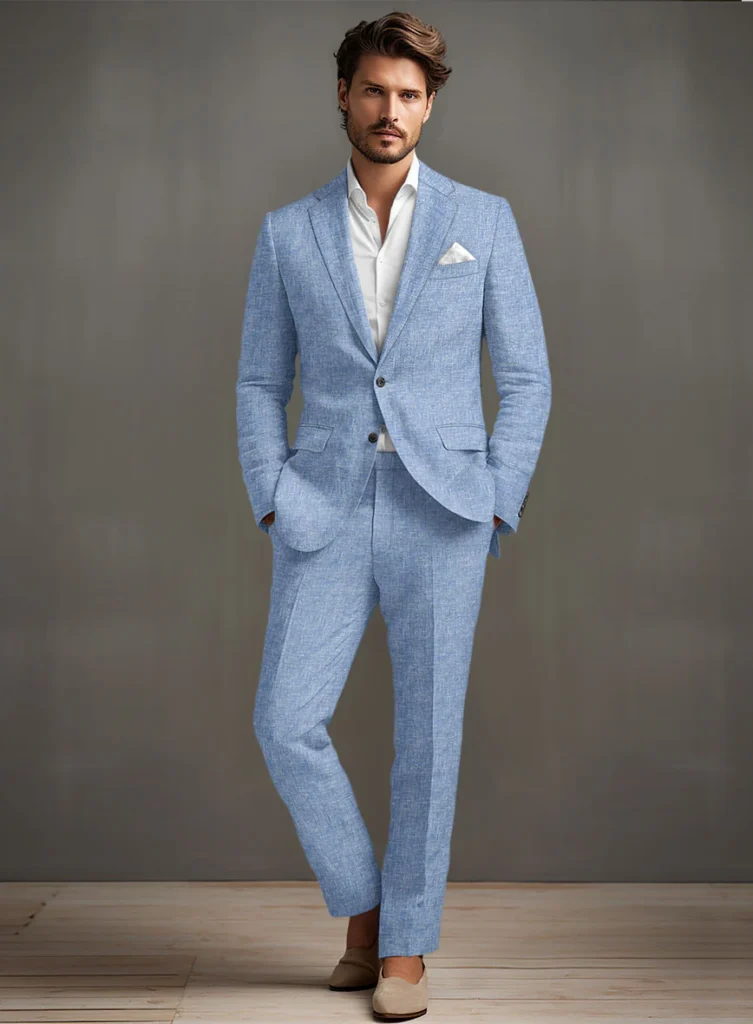 Best Colors for Slim Fit Linen Wedding Suits