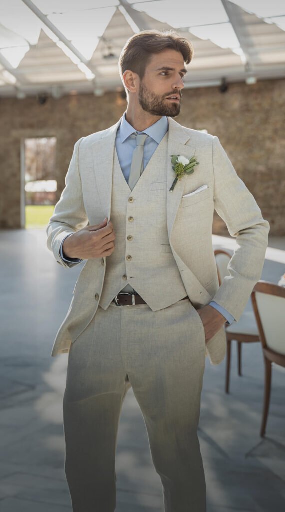 Linen Suits for Spring Weddings